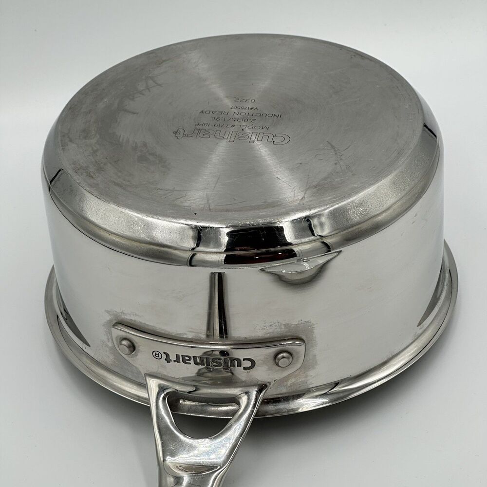 Cuisinart 3 QT Saute Pan Stainless Steel #7719-18PP Induction Ready With Lid - Picture 6 of 8